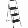 Cosco® Steel 3 Step Stool Ladder with Rubber Hand Grip, Type III -Ladders Sales Store 11408PBL1E 01