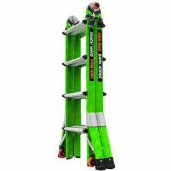 Little Giant Fiberglass Dark Horse 2.0 Multi-Use Extension Ladder, 17' Type 1A, Green -Ladders Sales Store 16117 001 06