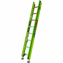 Little Giant 16' HyperLite 375 lb. Capacity Type IAA Fiberglass Extension Ladder - 17916