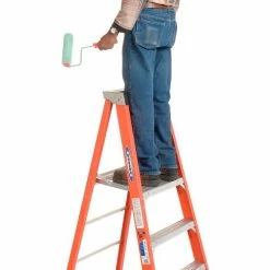 Werner 6' Fiberglass Platform Step Ladder 300 lb. Cap - P6206 26 Werner 6' Fiberglass Platform Step Ladder 300 lb. Cap - P6206 -Ladders Sales Store 207671 05