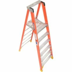 Werner 6' Fiberglass Platform Step Ladder 300 lb. Cap - P6206 29 Werner 6' Fiberglass Platform Step Ladder 300 lb. Cap - P6206 -Ladders Sales Store 207671 08