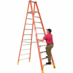 Werner 10' Fiberglass Platform Step Ladder 300 lb. Cap - P6210 20 Werner 10' Fiberglass Platform Step Ladder 300 lb. Cap - P6210 -Ladders Sales Store 207674 03
