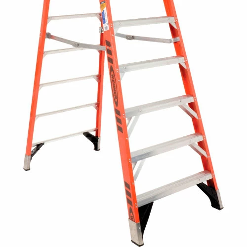 Werner 10' Fiberglass Platform Step Ladder 300 lb. Cap - P6210 9 Werner 10' Fiberglass Platform Step Ladder 300 lb. Cap - P6210 - Image 7