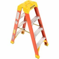 Werner 4' Dual Access Fiberglass Step Ladder 300 lb. Cap - T6204 -Ladders Sales Store 207675 07