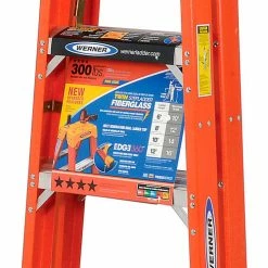 Werner 6' Dual Access Fiberglass Step Ladder 300 lb. Cap - T6206 -Ladders Sales Store 207677 02