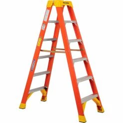 Werner 6' Dual Access Fiberglass Step Ladder 300 lb. Cap - T6206 -Ladders Sales Store 207677 05