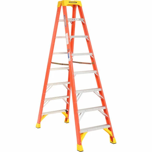 Werner 8' Dual Access Fiberglass Step Ladder 300 lb. Cap - T6208 4 Werner 8' Dual Access Fiberglass Step Ladder 300 lb. Cap - T6208 - Image 2