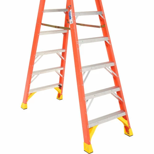 Werner 8' Dual Access Fiberglass Step Ladder 300 lb. Cap - T6208 8 Werner 8' Dual Access Fiberglass Step Ladder 300 lb. Cap - T6208 - Image 6