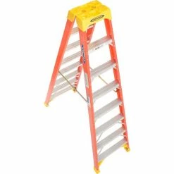 Werner 8' Dual Access Fiberglass Step Ladder 300 lb. Cap - T6208 22 Werner 8' Dual Access Fiberglass Step Ladder 300 lb. Cap - T6208 -Ladders Sales Store 207678 06