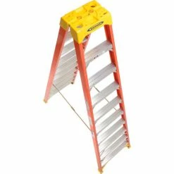 Werner 10' Dual Access Fiberglass Step Ladder 300 lb. Cap - T6210 -Ladders Sales Store 207679 09