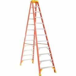 Werner 12' Dual Access Fiberglass Step Ladder 300 lb. Cap - T6212