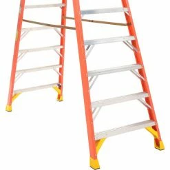 Werner 12' Dual Access Fiberglass Step Ladder 300 lb. Cap - T6212 -Ladders Sales Store 207680 07