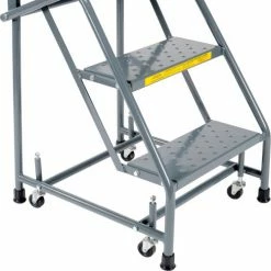 Ballymore Perforated 16"W 3 Step Steel Rolling Ladder 10"D Top Step - H318P 15 Ballymore Perforated 16"W 3 Step Steel Rolling Ladder 10"D Top Step - H318P -Ladders Sales Store 237323 03
