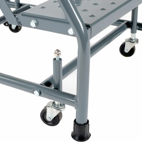 Ballymore Perforated 16"W 3 Step Steel Rolling Ladder 10"D Top Step - H318P 8 Ballymore Perforated 16"W 3 Step Steel Rolling Ladder 10"D Top Step - H318P - Image 6