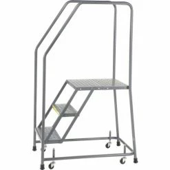 Ballymore Perforated 16"W 3 Step Steel Rolling Ladder 21"D Top Step - H31820P -Ladders Sales Store 237325 03