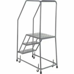 Ballymore Perforated 16"W 3 Step Steel Rolling Ladder 21"D Top Step - H31820P -Ladders Sales Store 237325 02