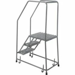Ballymore Grip 16"W 3 Step Steel Rolling Ladder 21"D Top Step - H31820G -Ladders Sales Store 237326 03
