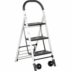 Vestil Folding Stepladder Also Functions as a Hand Truck 18-1/2"W x 29"D x 47"H