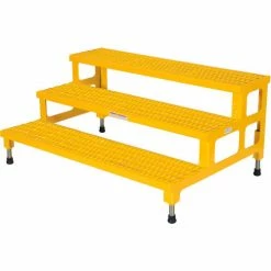 Vestil ASP-48-3 Adjustable Height Step Stand, Carbon Steel 48"W x 36"L -Ladders Sales Store 249633 2