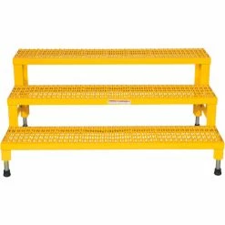 Vestil ASP-48-3 Adjustable Height Step Stand, Carbon Steel 48"W x 36"L -Ladders Sales Store 249633 3