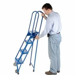Ballymore 4 Step Lock-N-Stock Folding Rolling Ladder, 350 Lb. Capacity -Ladders Sales Store 253808 10