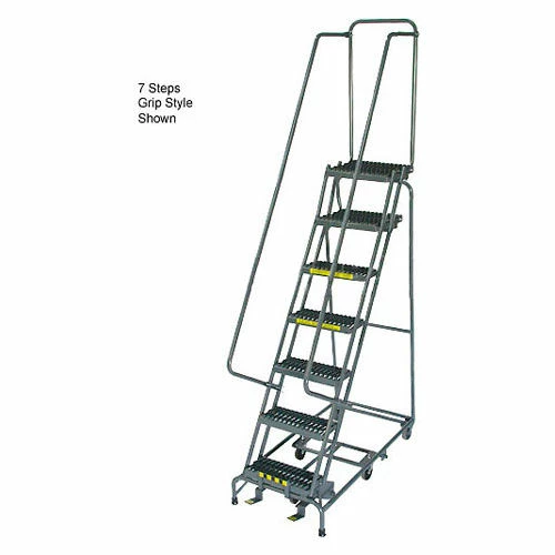 Ballymore 7 Step 16" W Perforated All Directional Steel Rolling Ladder- Safety Angle - SW724PIP 3 Ballymore 7 Step 16" W Perforated All Directional Steel Rolling Ladder- Safety Angle - SW724PIP