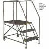 Tri-Arc Mobile 3 Step Steel 24"W X 36"L Work Platform Ladder With Handrails - WLWP132436 -Ladders Sales Store 30037447