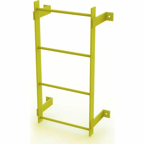 Tri-Arc 4 Step Steel Standard Uncaged Fixed Access Ladder, Yellow - WLFS0104-Y 3 Tri-Arc 4 Step Steel Standard Uncaged Fixed Access Ladder, Yellow - WLFS0104-Y