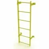 Tri-Arc 6 Step Steel Standard Uncaged Fixed Access Ladder, Yellow - WLFS0106-Y