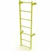 Tri-Arc 7 Step Steel Standard Uncaged Fixed Access Ladder, Yellow - WLFS0107-Y -Ladders Sales Store 30039173