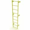 Tri-Arc 9 Step Steel Standard Uncaged Fixed Access Ladder, Yellow - WLFS0109-Y
