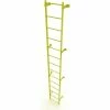 Tri-Arc 14 Step Steel Standard Uncaged Fixed Access Ladder, Yellow - WLFS0114-Y -Ladders Sales Store 30039187