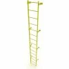 Tri-Arc 15 Step Steel Standard Uncaged Fixed Access Ladder, Yellow - WLFS0115-Y -Ladders Sales Store 30039189