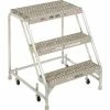 Tri-Arc 3 Step Aluminum Rolling Ladder, 24"W Grip Step, W/O Handrails - WLAR003245 2 Tri-Arc 3 Step Aluminum Rolling Ladder, 24"W Grip Step, W/O Handrails - WLAR003245 -Ladders Sales Store 300924