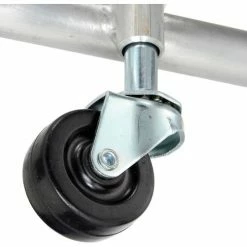 Tri-Arc 3 Step Aluminum Rolling Ladder, 24"W Grip Step, W/O Handrails - WLAR003245 -Ladders Sales Store 300924 05