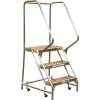 Tri-Arc 3 Step Aluminum Rolling Ladder, 24"W Grip Step, 30" Handrails - WLAR103245 1 Tri-Arc 3 Step Aluminum Rolling Ladder, 24"W Grip Step, 30" Handrails - WLAR103245 -Ladders Sales Store 300926