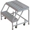 Tri-Arc 2 Step Aluminum Rolling Ladder, 24" W Ribbed Step, W/O Handrails - WLAR002244 2 Tri-Arc 2 Step Aluminum Rolling Ladder, 24" W Ribbed Step, W/O Handrails - WLAR002244 -Ladders Sales Store 30110495