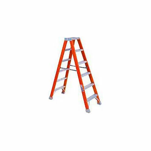 Louisville 4' Dual Access Fiberglass Step Ladder - 375 lb Cap. - FM1404HD 3 Louisville 4' Dual Access Fiberglass Step Ladder - 375 lb Cap. - FM1404HD