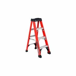 Louisville 4' Fiberglass Step Ladder - 375 lb Cap. - FS1404HD