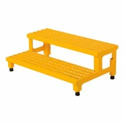Vestil ASP-36 Adjustable Height Step Stand, Carbon Steel 36"W x 24"L