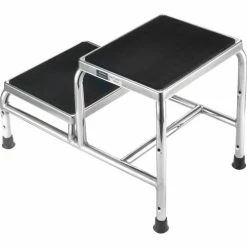 Global Industrial™ Chrome Two-Step Foot Stool -Ladders Sales Store 436961 06