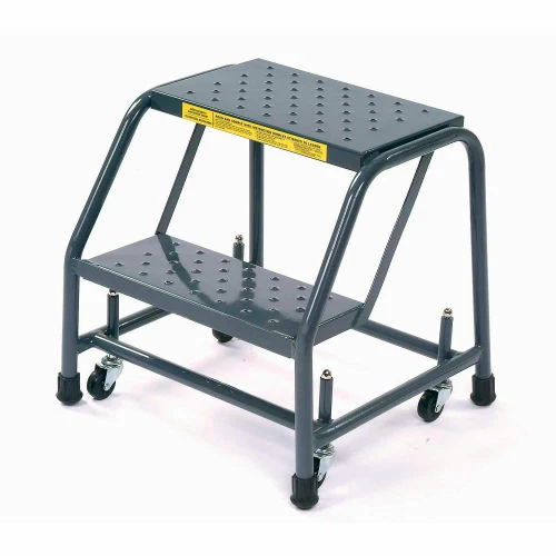 Ballymore Perforated 16"W 2 Step Steel Rolling Ladder 20"D Top Step - 21821PSU 3 Ballymore Perforated 16"W 2 Step Steel Rolling Ladder 20"D Top Step - 21821PSU