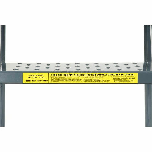 Ballymore Perforated 16"W 3 Step Steel Rolling Ladder 10"D Top Step - 318P 10 Ballymore Perforated 16"W 3 Step Steel Rolling Ladder 10"D Top Step - 318P - Image 8
