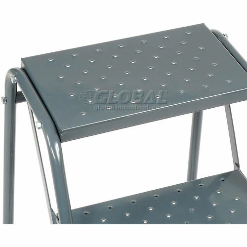 Ballymore Perforated 16"W 3 Step Steel Rolling Ladder 10"D Top Step - 318P 8 Ballymore Perforated 16"W 3 Step Steel Rolling Ladder 10"D Top Step - 318P - Image 6