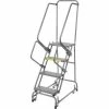 Ballymore Perforated 16"W 4 Step Steel Rolling Ladder 21"D Top Step - FSH41821P