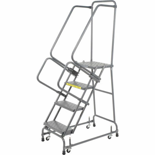 Ballymore Perforated 16"W 4 Step Steel Rolling Ladder 21"D Top Step - FSH41821P 4 Ballymore Perforated 16"W 4 Step Steel Rolling Ladder 21"D Top Step - FSH41821P - Image 2