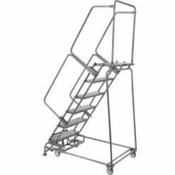 Ballymore Perforated 24"W 6 Step Steel Rolling Ladder 14"D Top Step- Lock Style B - FS063014 25 Ballymore Perforated 24"W 6 Step Steel Rolling Ladder 14"D Top Step- Lock Style B - FS063014 -Ladders Sales Store 607328 03