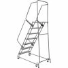 Ballymore Perforated 24"W 7 Step Steel Rolling Ladder 14"D Top Step- Lock Style A - FSH726P -Ladders Sales Store 607330 1