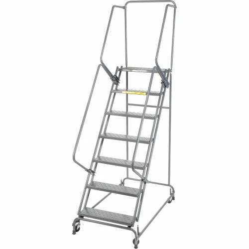 Ballymore Perforated 16"W 7 Step Steel Rolling Ladder 14"D Top Step - FSH718P 5 Ballymore Perforated 16"W 7 Step Steel Rolling Ladder 14"D Top Step - FSH718P - Image 3