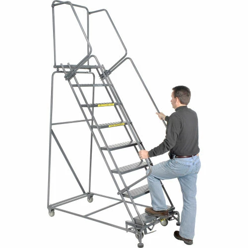 Ballymore Perforated 24"W 8 Step Steel Rolling Ladder 14"D Top Step - FS083214P 7 Ballymore Perforated 24"W 8 Step Steel Rolling Ladder 14"D Top Step - FS083214P - Image 5